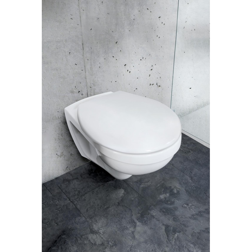 WENKO 24571100-WC Assento para WC VORNO NEO 46x37 cm branco/prateado