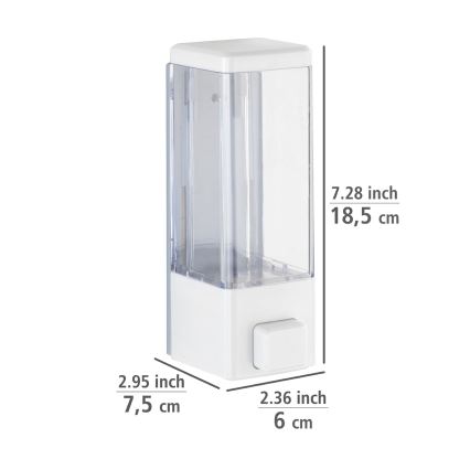 WENKO 24594100-Dispensador de sabão ISTRES 320 ml branco/transparente