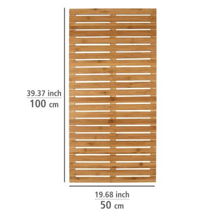 WENKO 24611100 - Capacho BAMBUSA 100x50 cm castanho