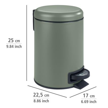 WENKO 24636100 - Cesto LEMAN 17x25 cm verde/preto