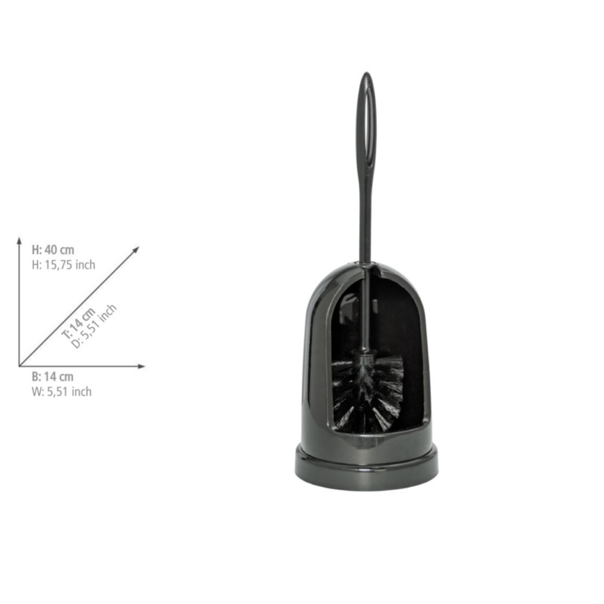 WENKO 24637100 - Escova para WC STANDARD 14x40 cm preta