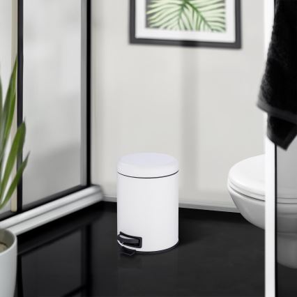 WENKO 24678100 - Cesto LEMAN 21x24 cm branco/preto