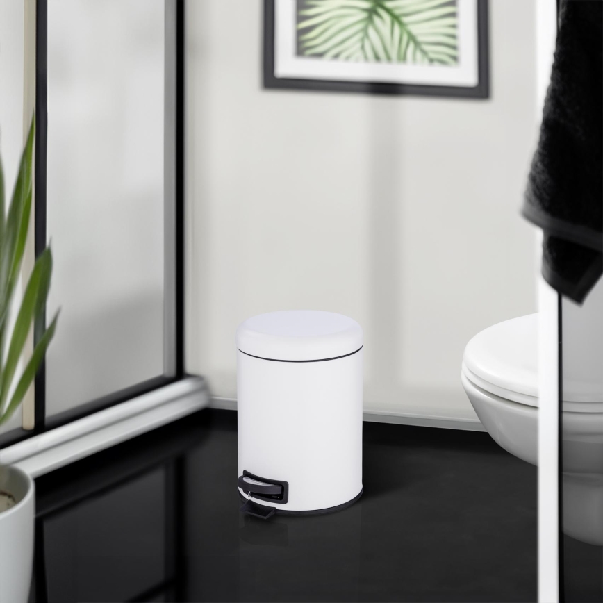 WENKO 24678100 - Cesto LEMAN 21x24 cm branco/preto