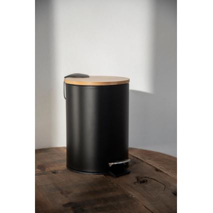 WENKO 24696100 - Cesto TORTONA 17x21 cm preto/castanho