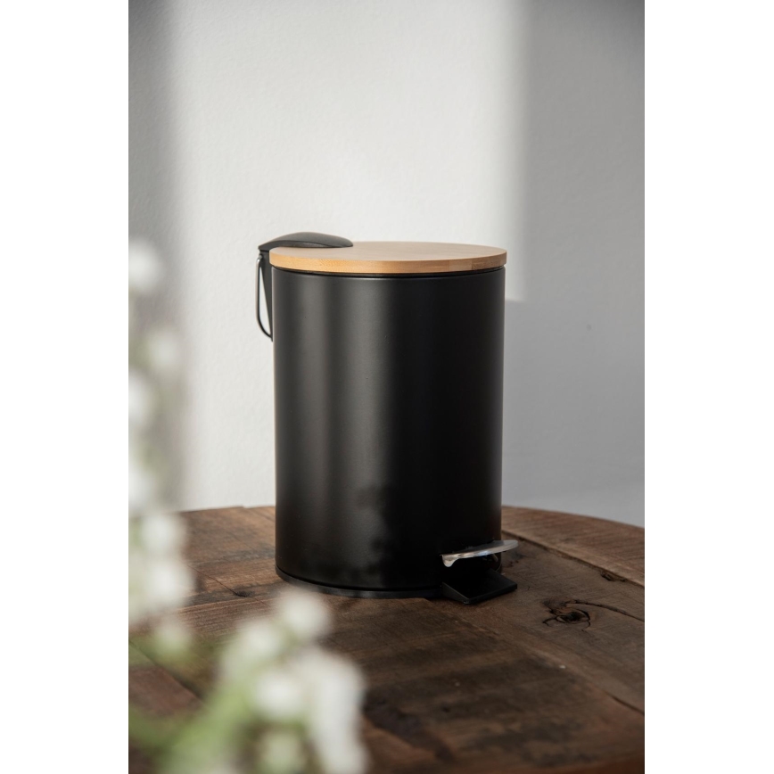 WENKO 24696100 - Cesto TORTONA 17x21 cm preto/castanho