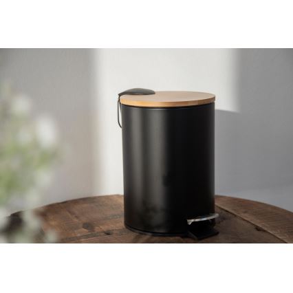 WENKO 24696100 - Cesto TORTONA 17x21 cm preto/castanho