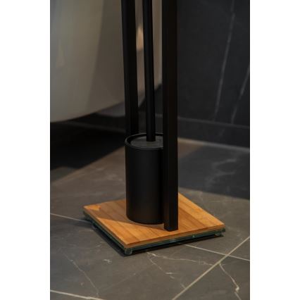 WENKO 24751100 - Conjunto WC BAMBU⁠SA 18x72,5 cm preto/castanho