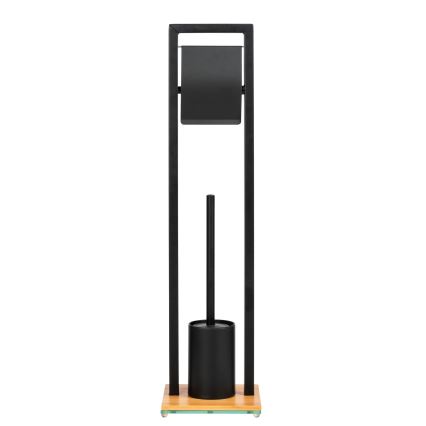 WENKO 24751100 - Conjunto WC BAMBU⁠SA 18x72,5 cm preto/castanho