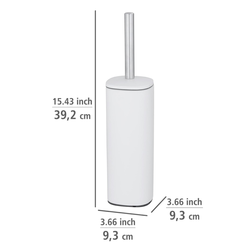 WENKO 24776100 - Escova de WC ALASSIO 9,3x39,2 cm inox/branco