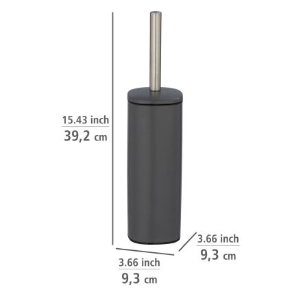 WENKO 24777100 - Conjunto para WC ALASSIO 9,3x39,2 cm aço inoxidável/cinzento