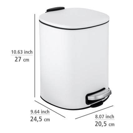 WENKO 24779100 - Cesto ALASSIO 20,5x27 cm branco/preto