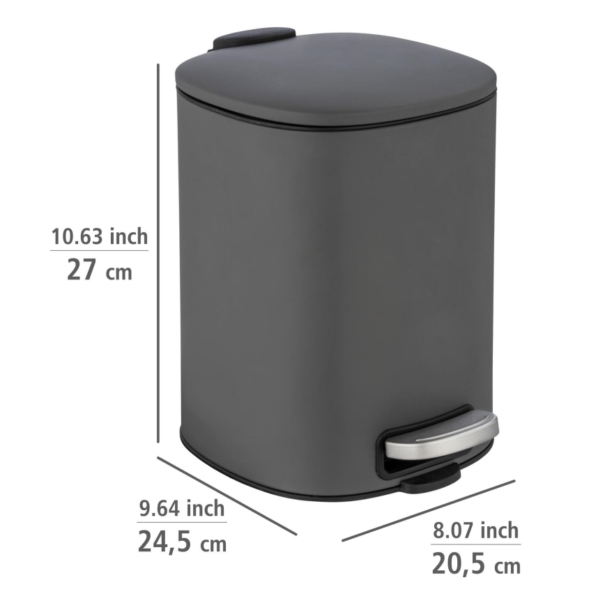 WENKO 24780100 - Cesto ALASSIO 20,5x27 cm cinzento/preto