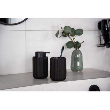 WENKO 24804100 - Dispensador de sabonete BELLUNO 8x13,5 cm preto