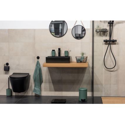 WENKO 24807100 - Dispensador de sabão BELLUNO 8x13,5 cm verde/preto