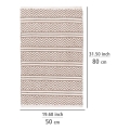 WENKO 24868100-Tapete SHAKI 50x80 cm bege/branco
