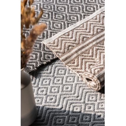 WENKO 24868100-Tapete SHAKI 50x80 cm bege/branco