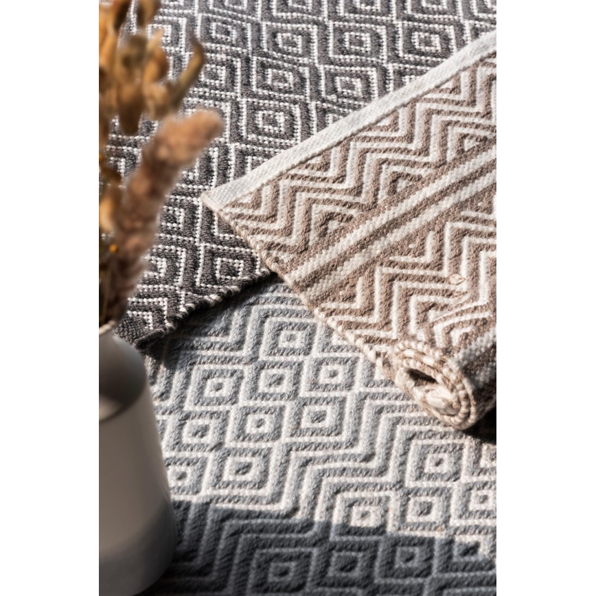 WENKO 24868100-Tapete SHAKI 50x80 cm bege/branco