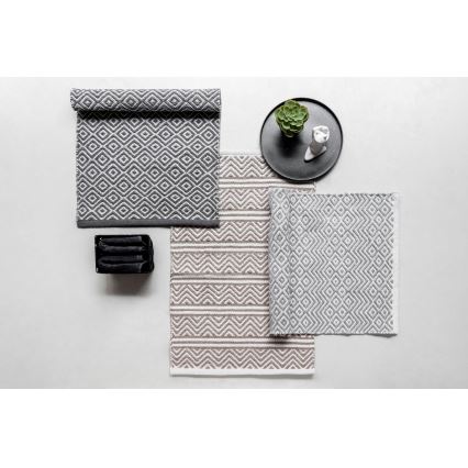 WENKO 24868100-Tapete SHAKI 50x80 cm bege/branco