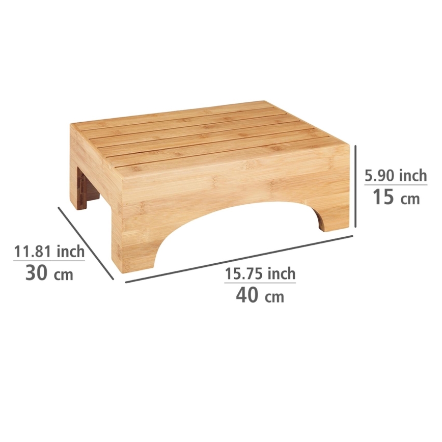 WENKO 24870100 - Banqueta BAMBUSA 40x30 cm castanha