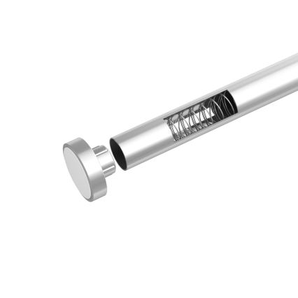 WENKO 24888100 - Barra de duche LUZ 185 x 2,8 cm, em aço inoxidável com acabamento cromado brilhante