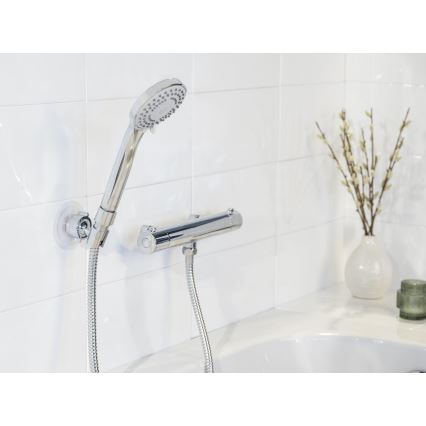 WENKO 24918100 - Cabeça de duche BASIC LINE 9,5 x 9,5 cm, cromada brilhante/prateada