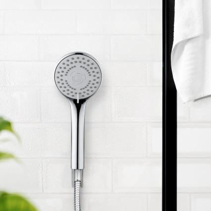 WENKO 24918100 - Cabeça de duche BASIC LINE 9,5 x 9,5 cm, cromada brilhante/prateada