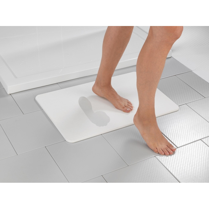 WENKO 24935100-Tapete SIMI 39x60 cm branco