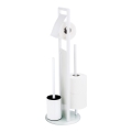 WENKO 24983800 - Conjunto para WC RAVINA 20x70 cm aço inoxidável/branco