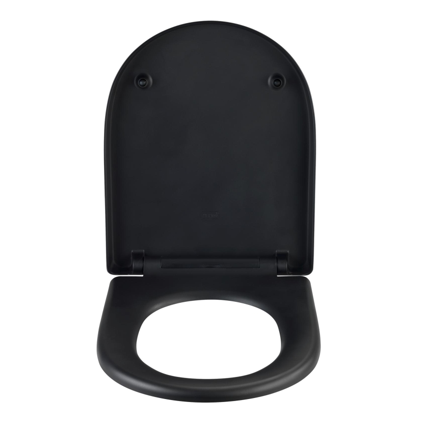 WENKO 24989100 - Assento de sanita EXCLUSIVE 36,5x45 cm preto/prateado