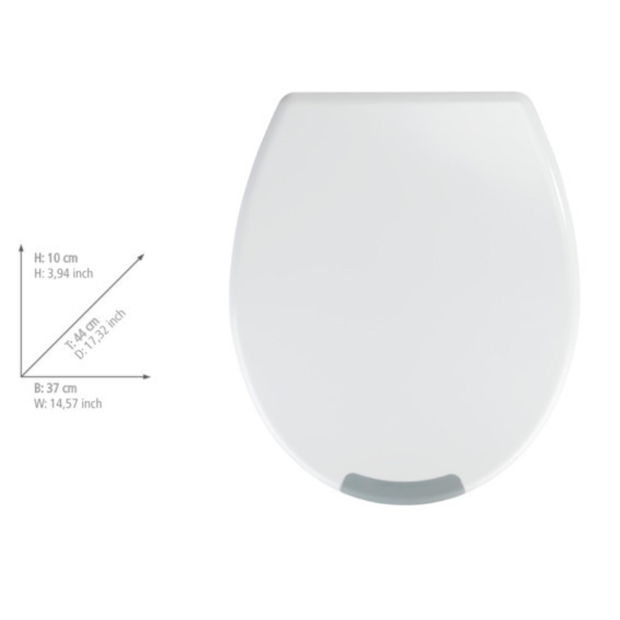 WENKO 25005100-Assento de sanita SECURA 37x44 cm branco/cinzento