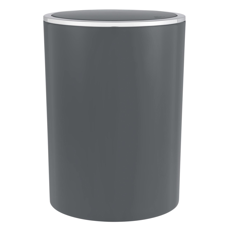 WENKO 25146100 - Cesto INCA 18,5x25,5 cm antracite/cromado brilhante