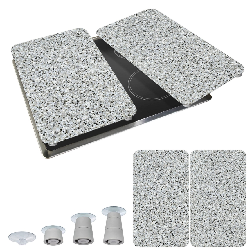 WENKO 2521120500-Capa para placa ABDECKPLATTE - NEUTRAL 30x52 cm granito/multicor