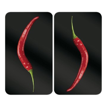 WENKO 2521380100 - Tampa para placa de cozinha 30x52 cm multicolorida/cinzenta/transparente