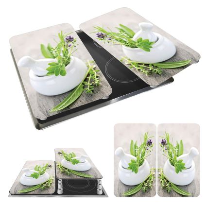 WENKO 2521420100 - Tampa protetora para placa de fogão 52x30 cm multicolorida/cinzenta/transparente