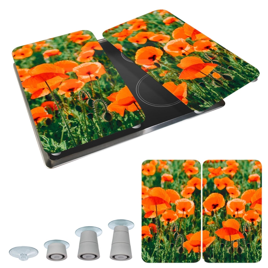 WENKO 2521434500 - Placa de cobertura ABDECKPLATTE - FLOR/PLANTA 30x52 cm multicolorida