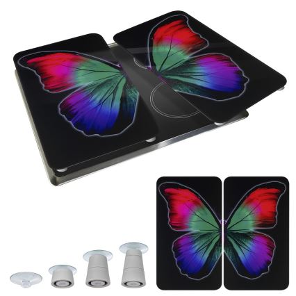 WENKO 2521474500 - Tampa protetora ABDECKPLATTE - GRAFIK 30x52 cm multicolorida