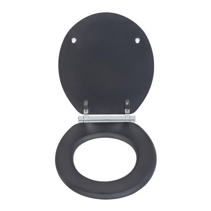 WENKO 25218100 - Assento para WC MORRA 35 x 42 cm, antracite/prateado