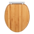 WENKO 25224100 - Assento de sanita BAMBOUSA 34,5x40,5 cm castanho/prateado