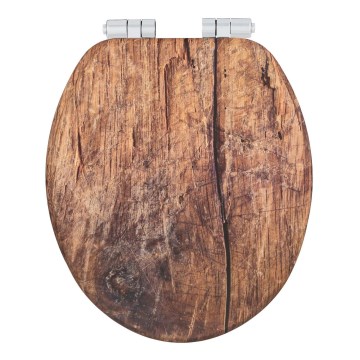 WENKO 25226100-WC assento para WC RUSTIC 35,5x42,5 cm castanho/prateado