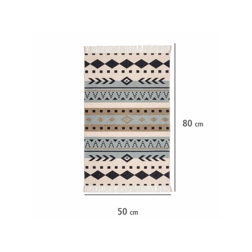 WENKO 25277100 - Tapete Algodão Reciclado 80 x 50 cm multicolorido