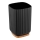 WENKO 25297100 - Copo porta-escovas de dentes ROTELLO 8,5 x 11 cm, preto/castanho