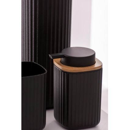 WENKO 25298100 - Dispensador de Sabonete ROTELLO 8,9x12,7 cm preto/castanho