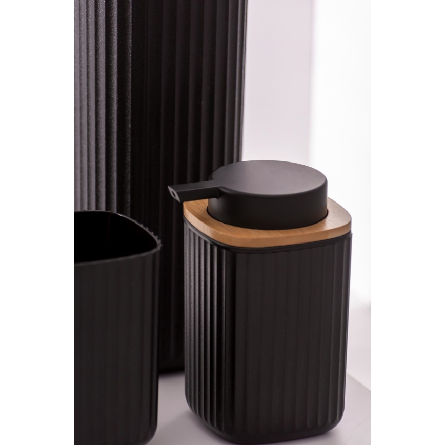 WENKO 25298100 - Dispensador de Sabonete ROTELLO 8,9x12,7 cm preto/castanho