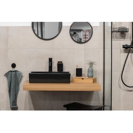 WENKO 25298100 - Dispensador de Sabonete ROTELLO 8,9x12,7 cm preto/castanho