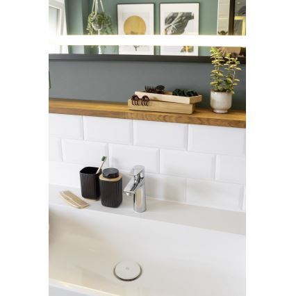 WENKO 25298100 - Dispensador de Sabonete ROTELLO 8,9x12,7 cm preto/castanho