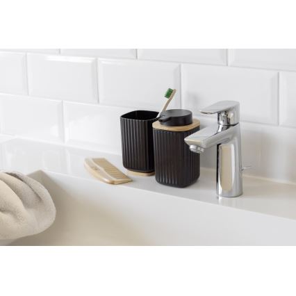 WENKO 25298100 - Dispensador de Sabonete ROTELLO 8,9x12,7 cm preto/castanho