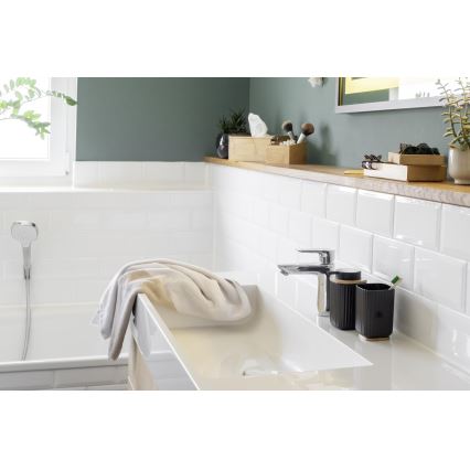 WENKO 25298100 - Dispensador de Sabonete ROTELLO 8,9x12,7 cm preto/castanho