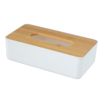 WENKO 25318100 - Caixa para cosméticos ROTELLO 24x12,7 cm branca/castanha
