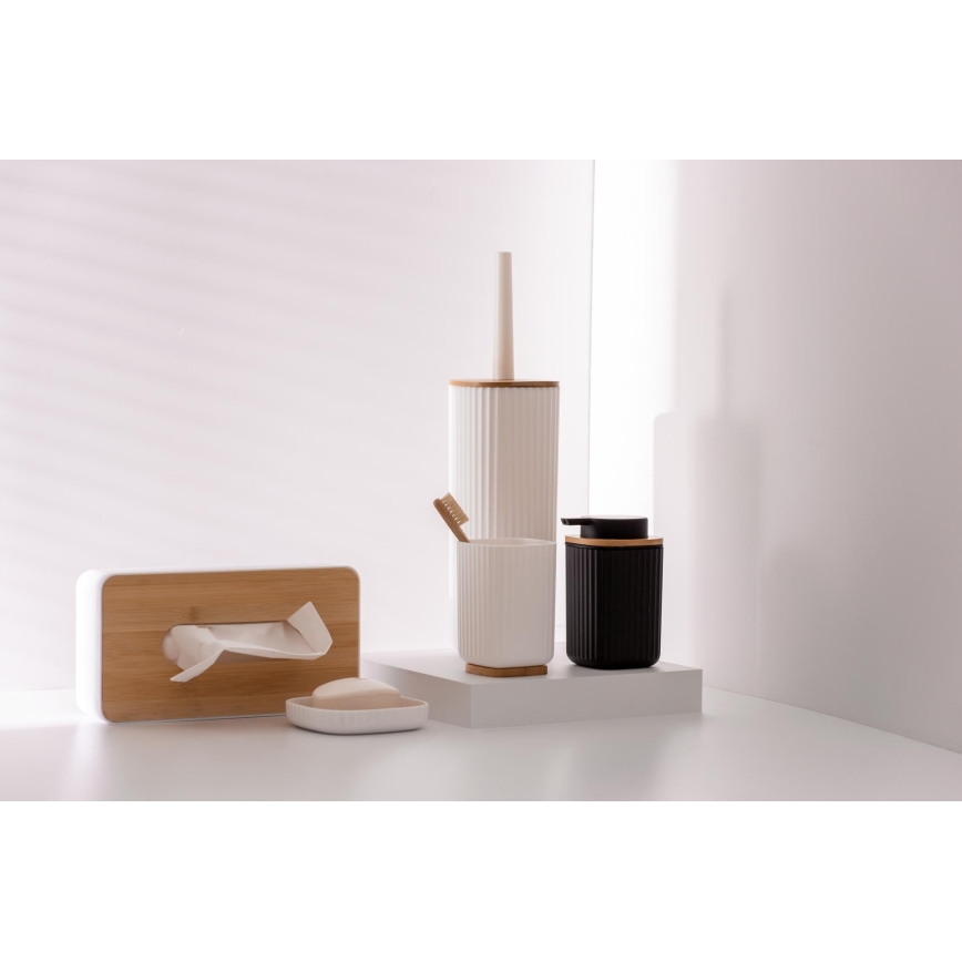 WENKO 25318100 - Caixa para cosméticos ROTELLO 24x12,7 cm branca/castanha