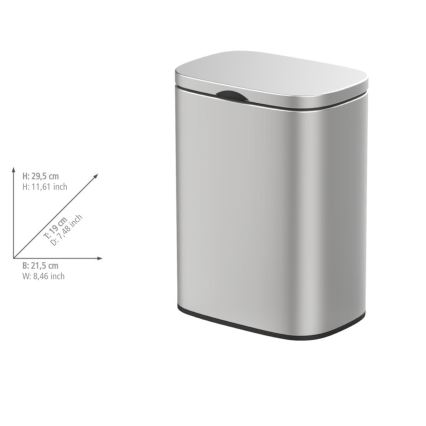 WENKO 25336100 - Cesto SARE 21,5x29,5 cm prata